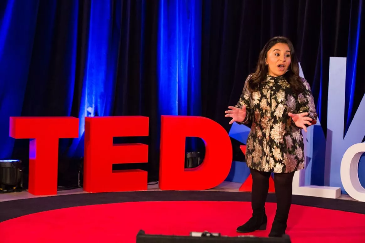 Shani Dhanda speaking at TEDx.